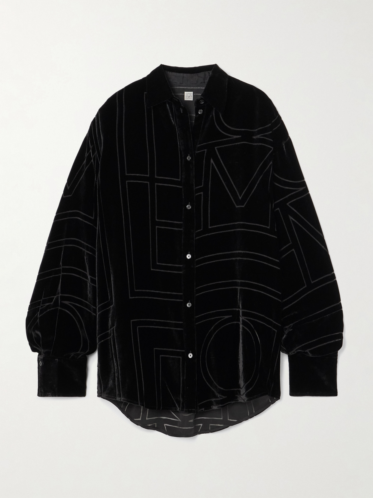 Totême Devoré-velvet Shirt In Black