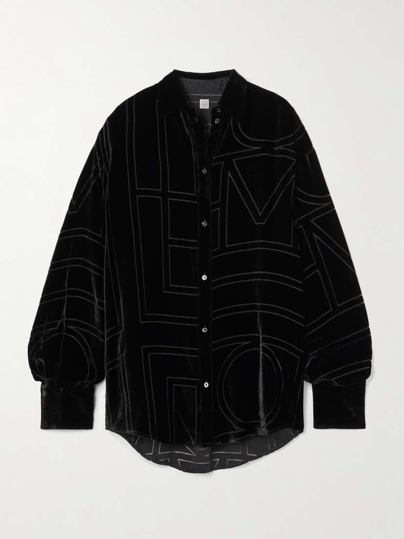 Toteme — Devoré-velvet shirt
