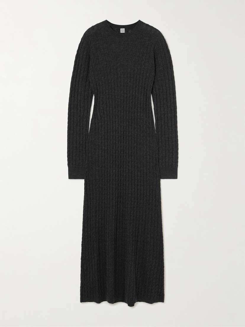 TOTEME Cable-knit Wool Maxi Dress