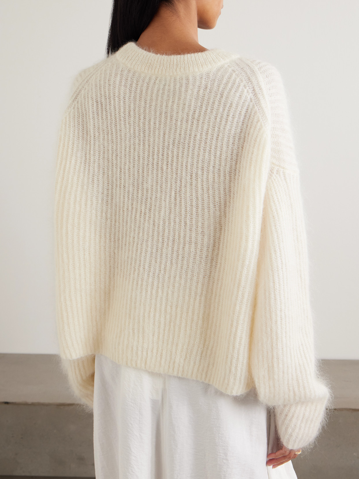 Ribbed Mohair-Blend Sweater