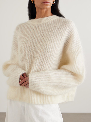 TOTEME Ribbed mohair-blend sweater