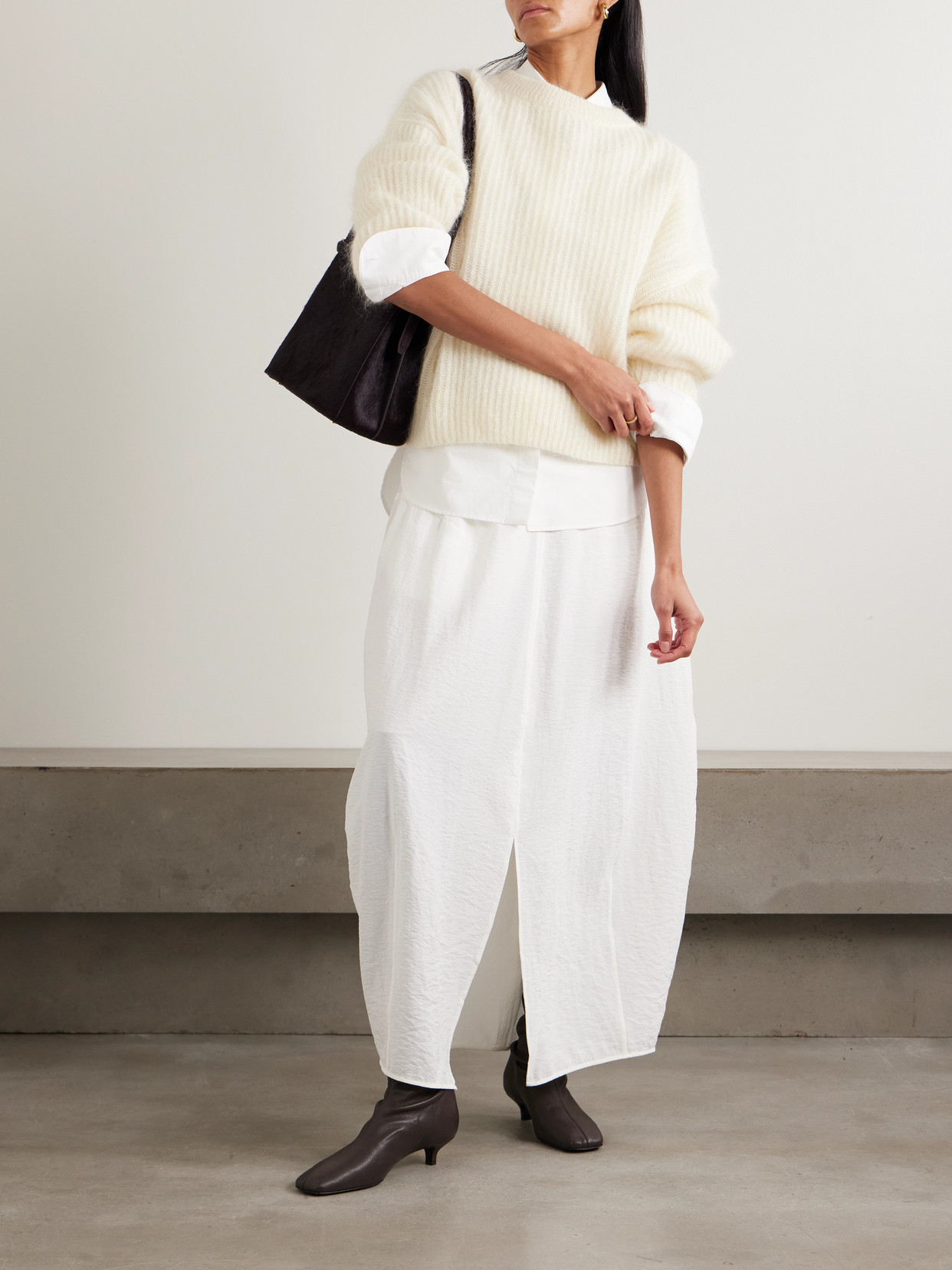 Ribbed Mohair-Blend Sweater