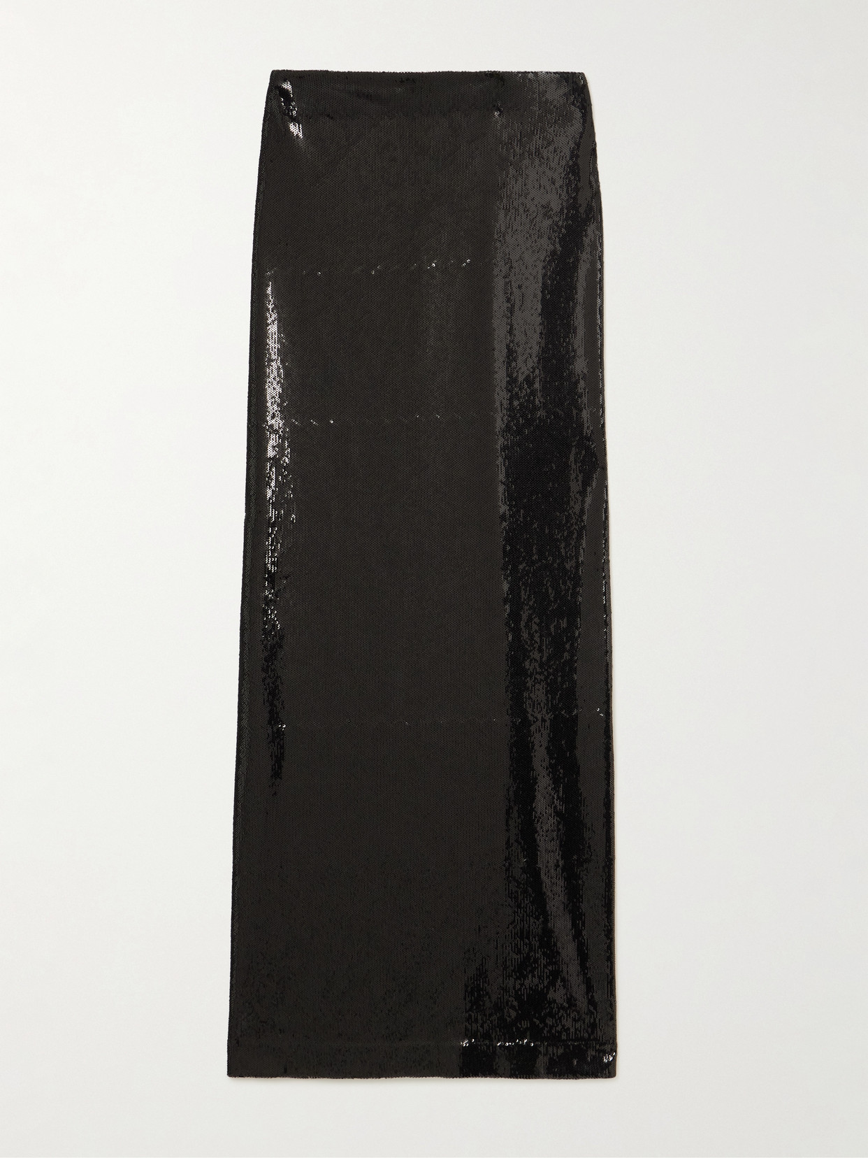 Totême Sequined Satin Maxi Skirt In Black