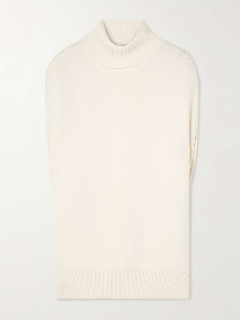 TOTEME Oversized Knitted Wool Turtleneck Tank