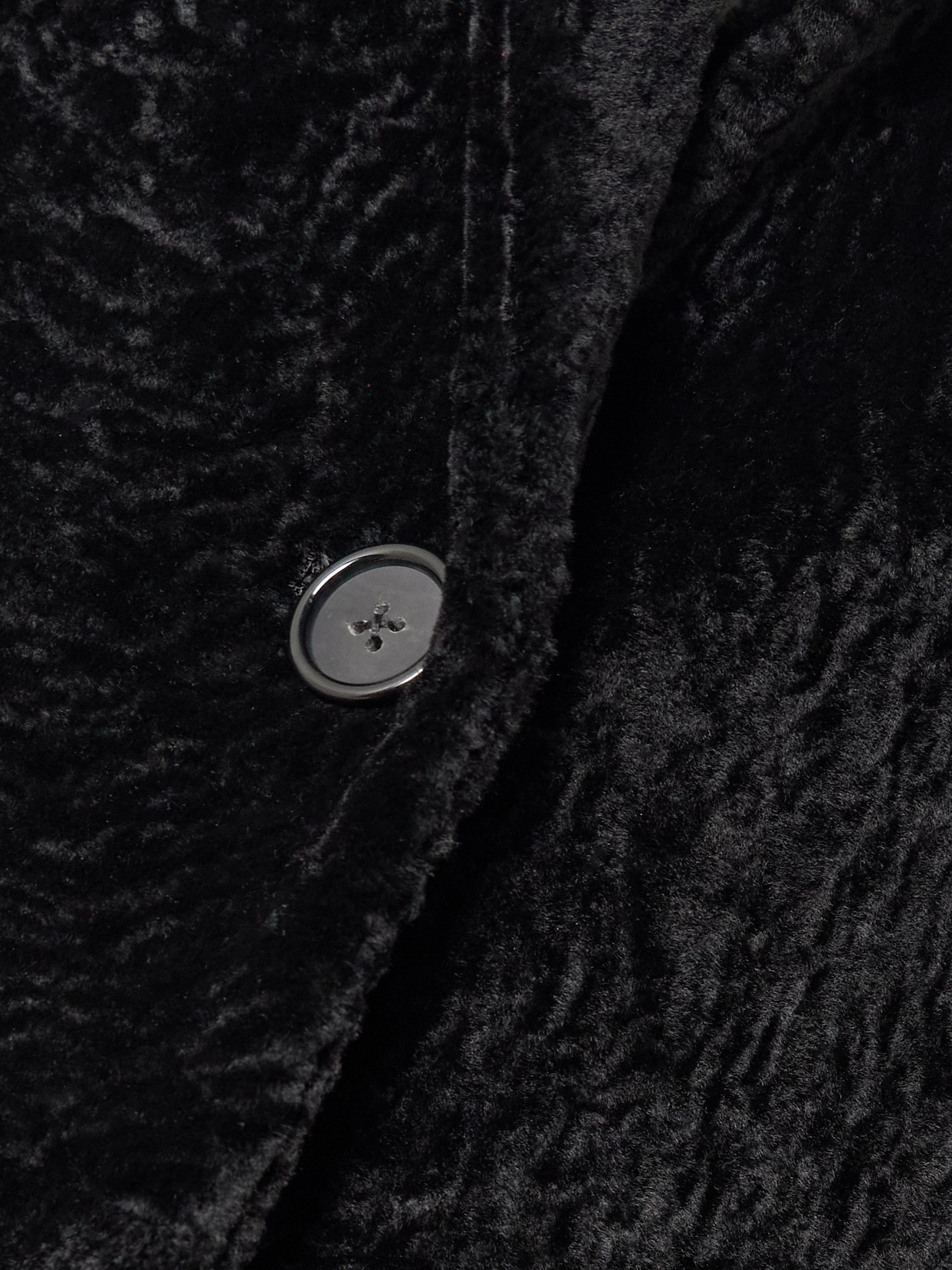 Totême Classic Shearling Coat In Black