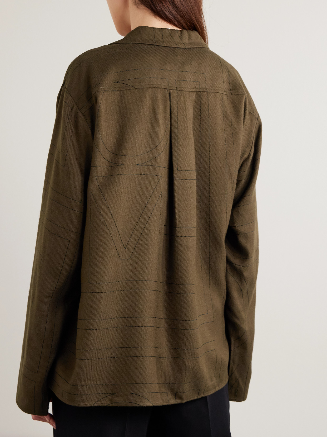 Embroidered Modal-Twill Shirt