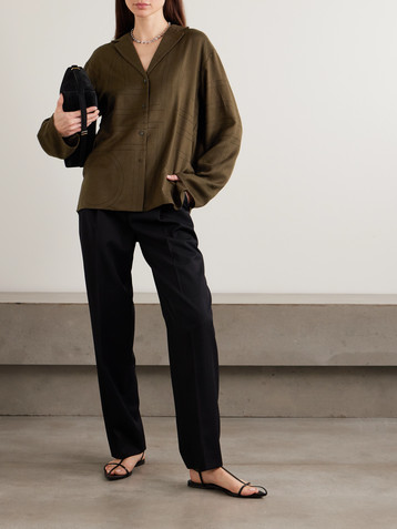 TOTEME Embroidered modal-twill shirt