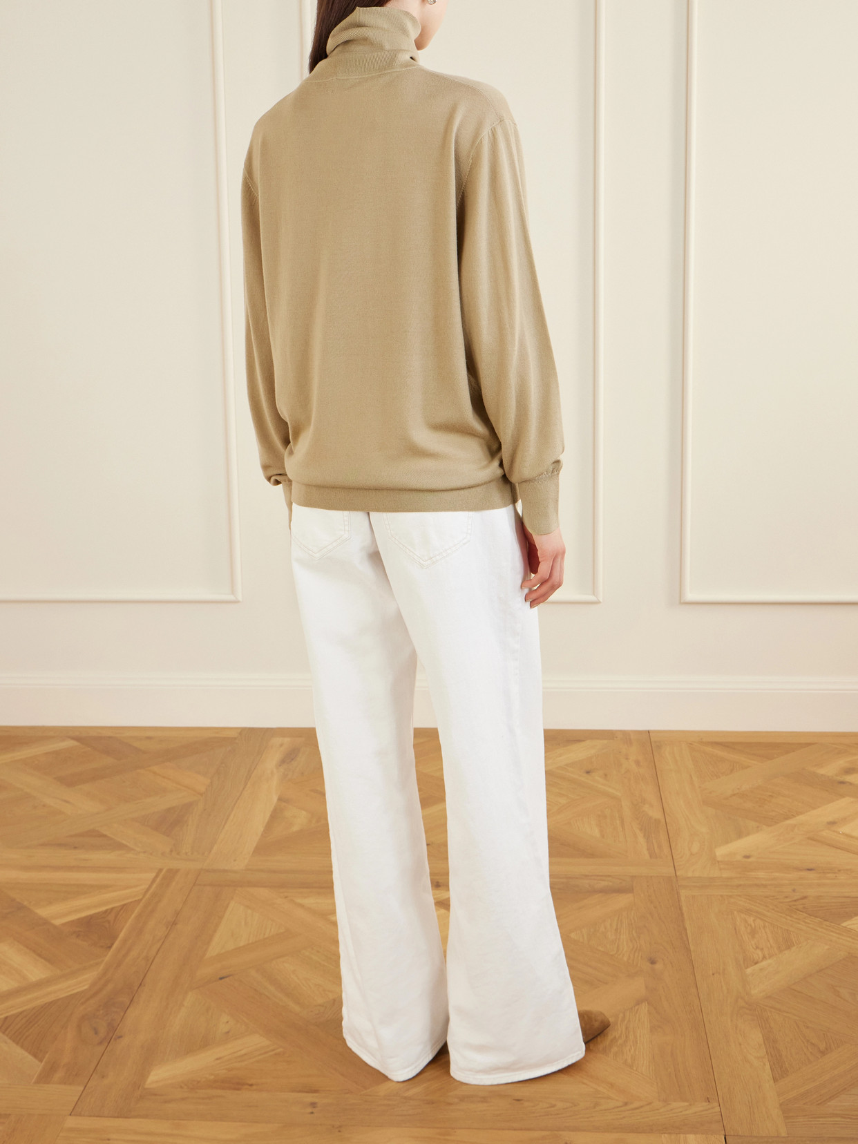 Totême Wool Turtleneck Sweater In Brown