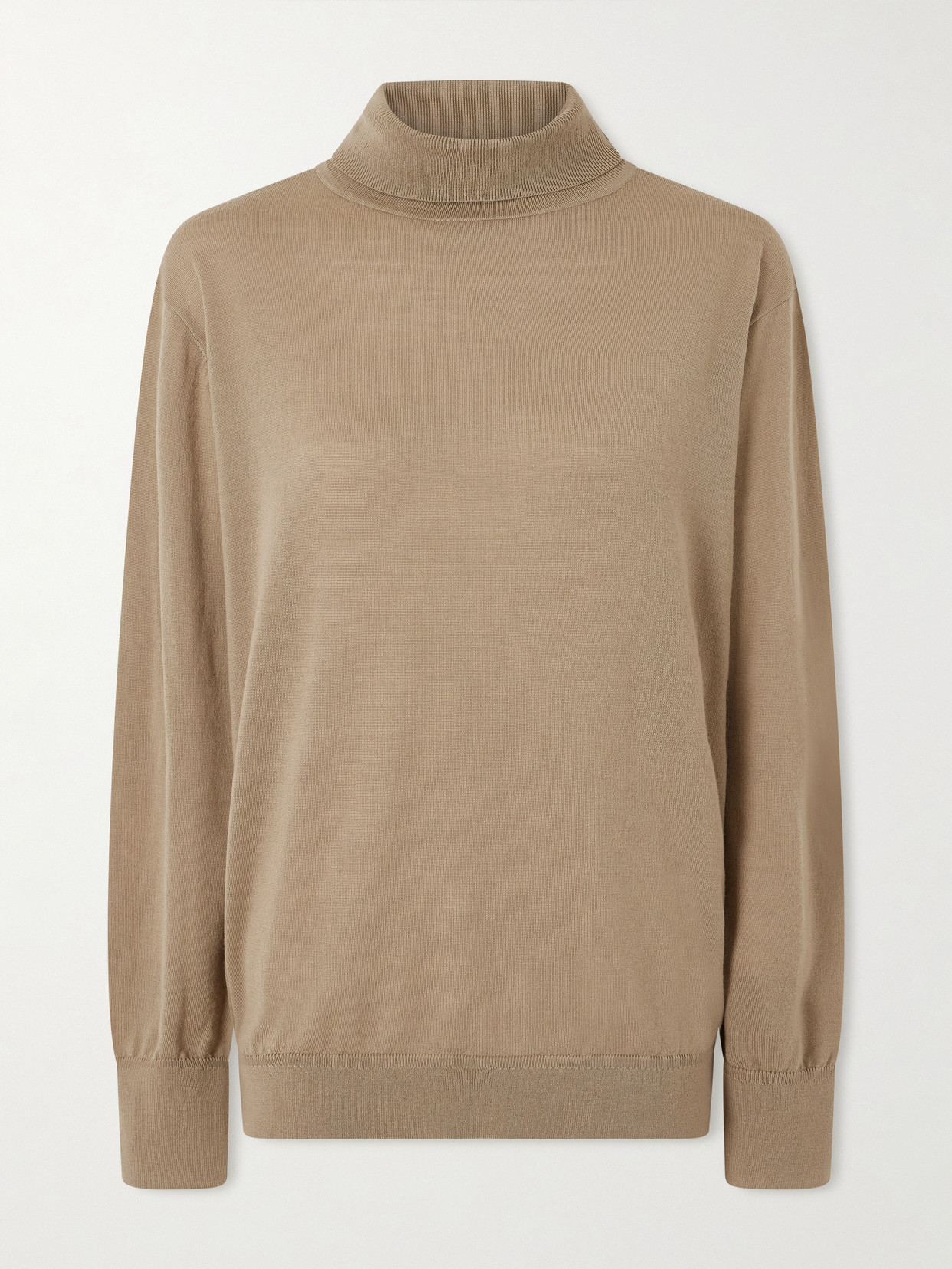 Totême Wool Turtleneck Sweater In Brown