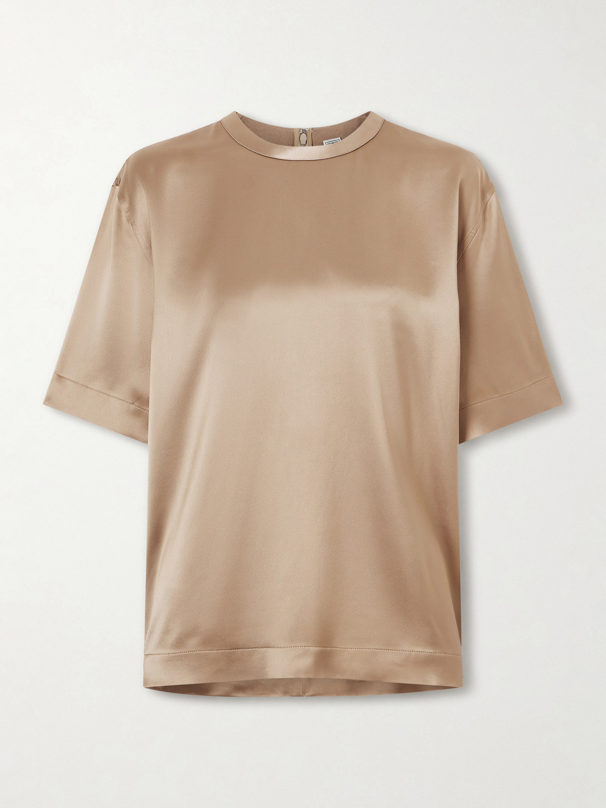 Totême Satin T-shirt In Brown