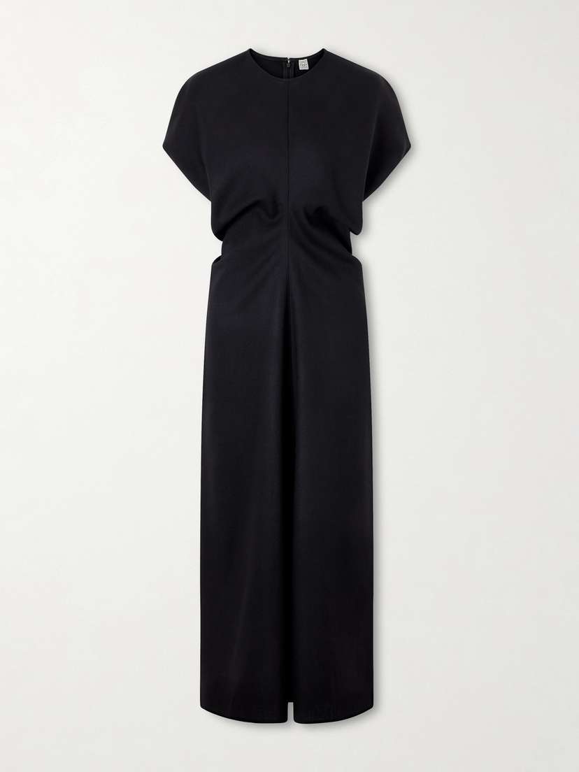 TOTEME Gathered Wool Maxi Dress