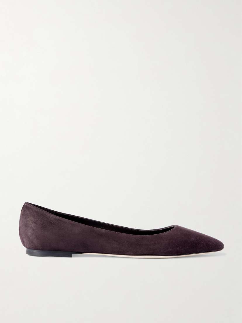 Jimmy Choo Romy Suede Point-toe Flats