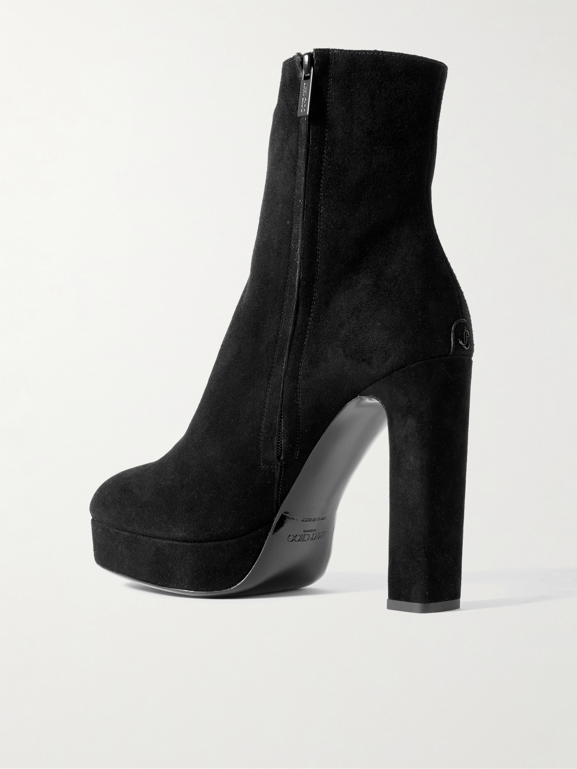 JIMMY CHOO Marene 120 suede platform ankle boots