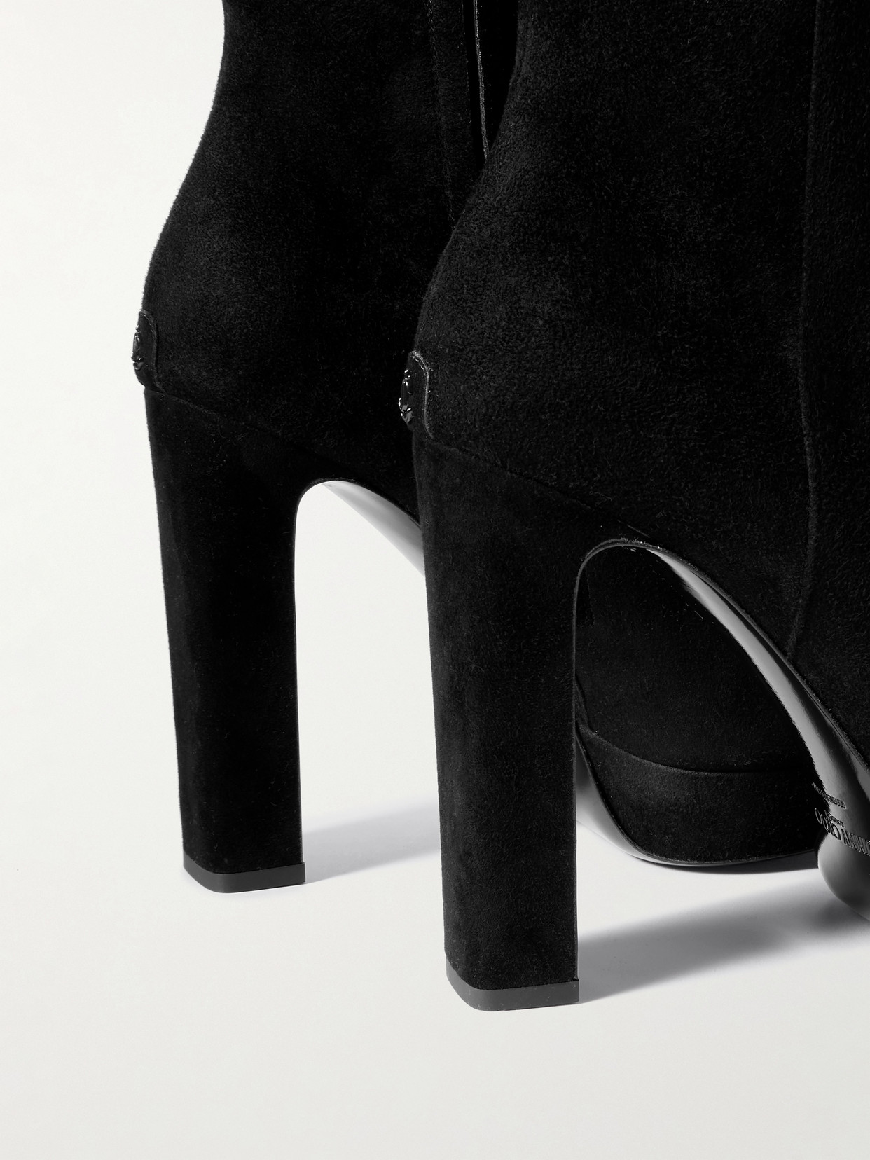 Jimmy Choo Marene 120 Suede Platform Ankle Boots In Black