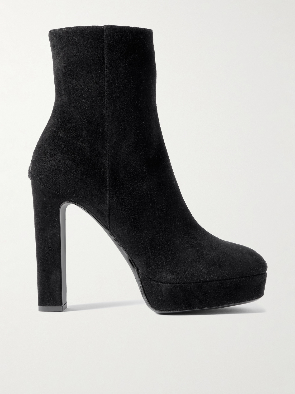 Jimmy Choo Marene 120 Suede Platform Ankle Boots In Black
