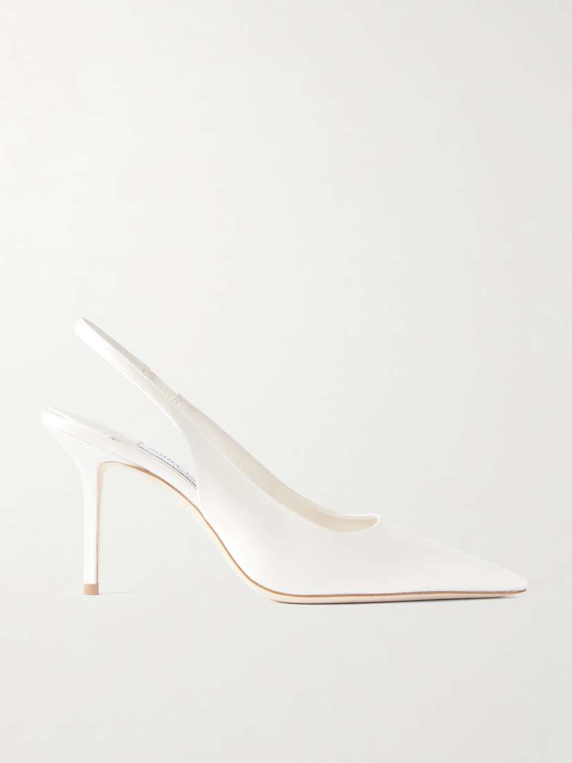 Jimmy Choo Love 85 Satin Slingback Pumps