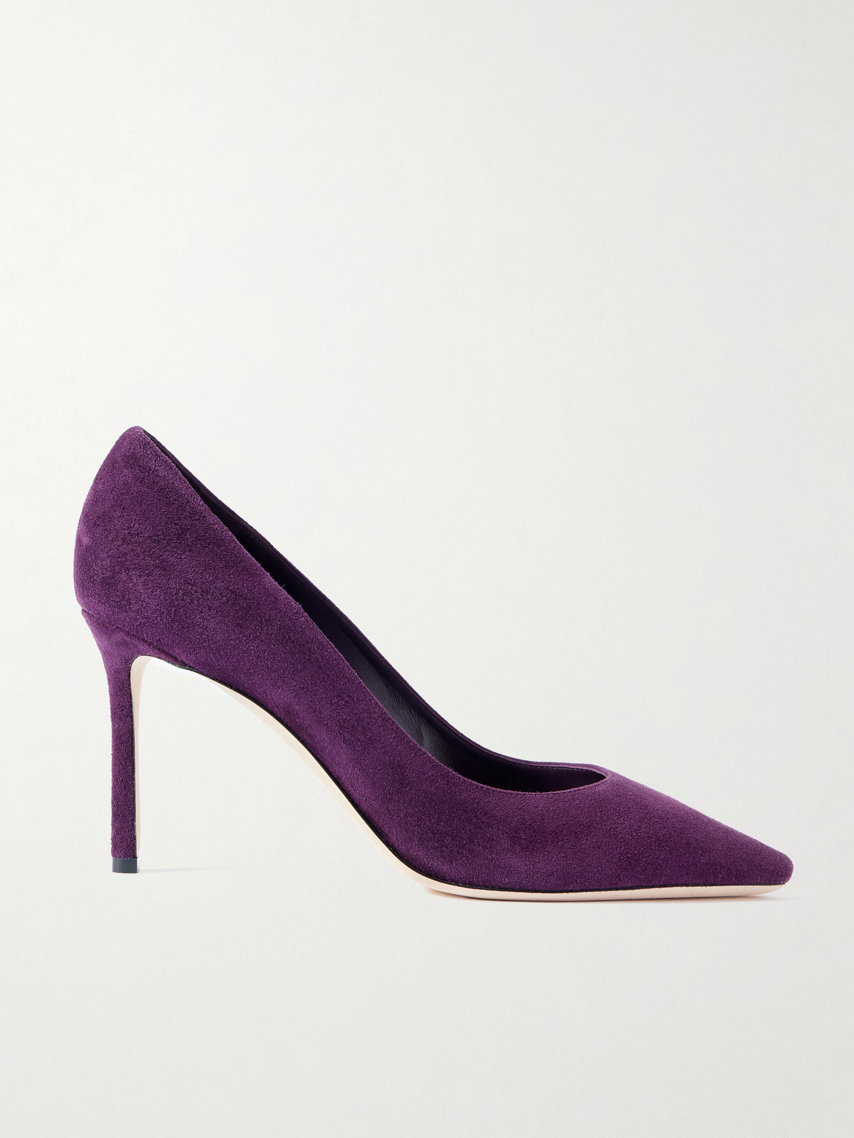 Jimmy Choo Romy 85 Suede Pumps In Purple