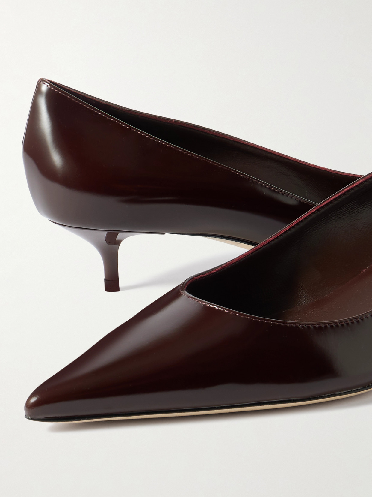 Jimmy Choo Amelia 30 Patent-leather Pumps In Burgundy