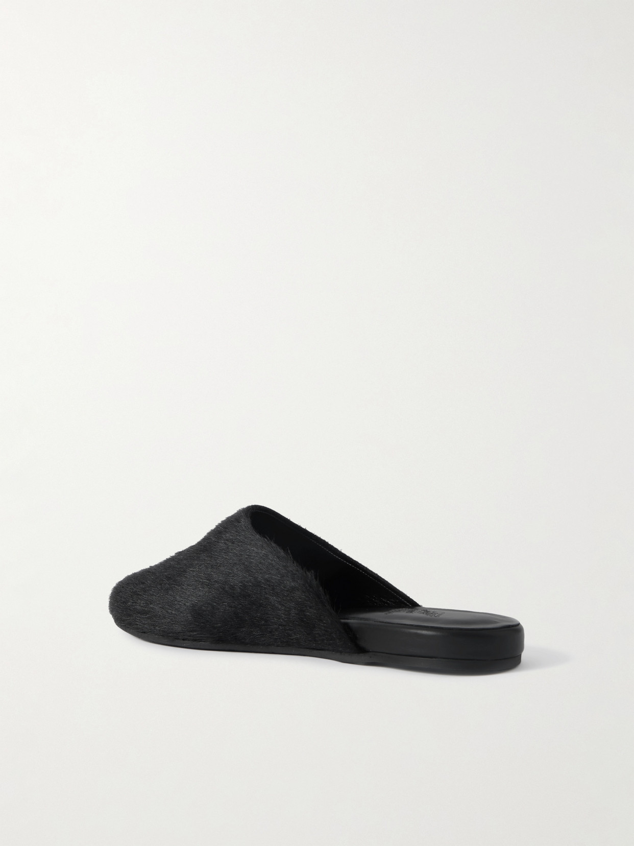 Ancient Greek Sandals The Slipper Pony Hair Clogs In Black