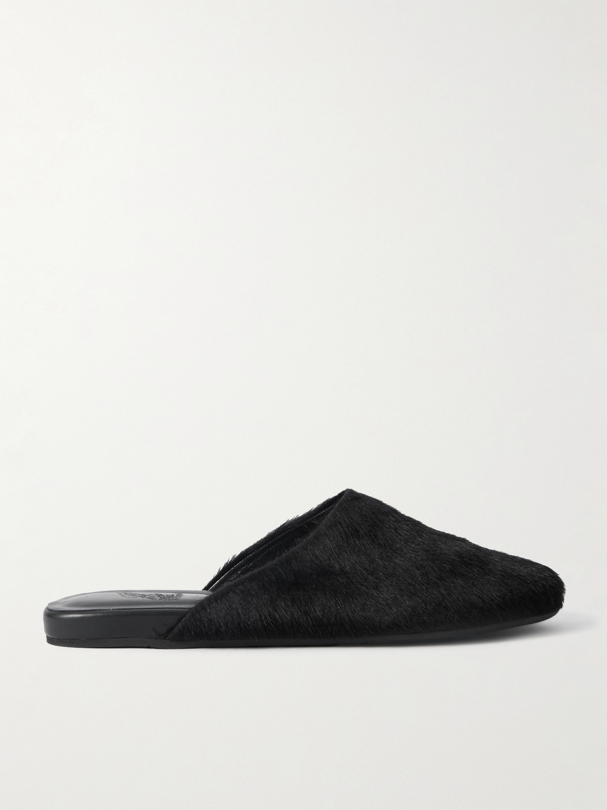 Ancient Greek Sandals The Slipper Pony Hair Clogs In Black