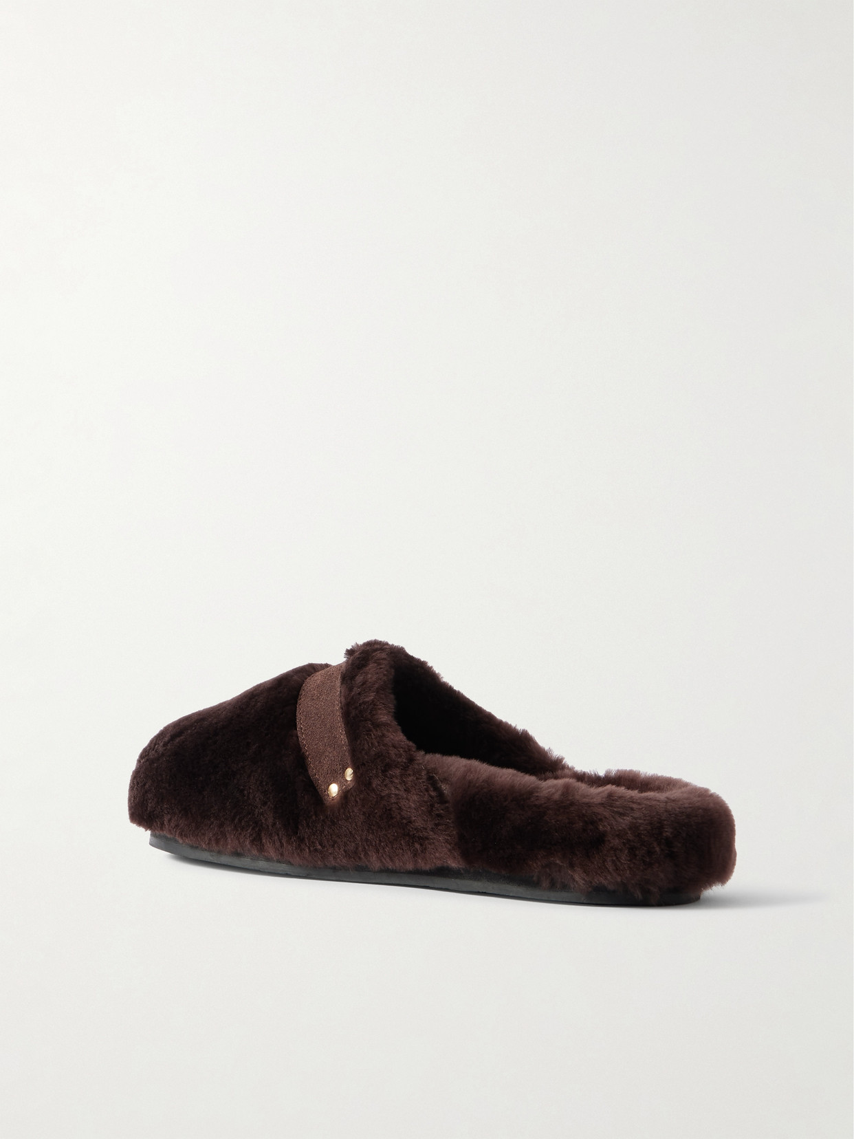 Ancient Greek Sandals Vasilitsa Buckled Shearling Clogs In Brown