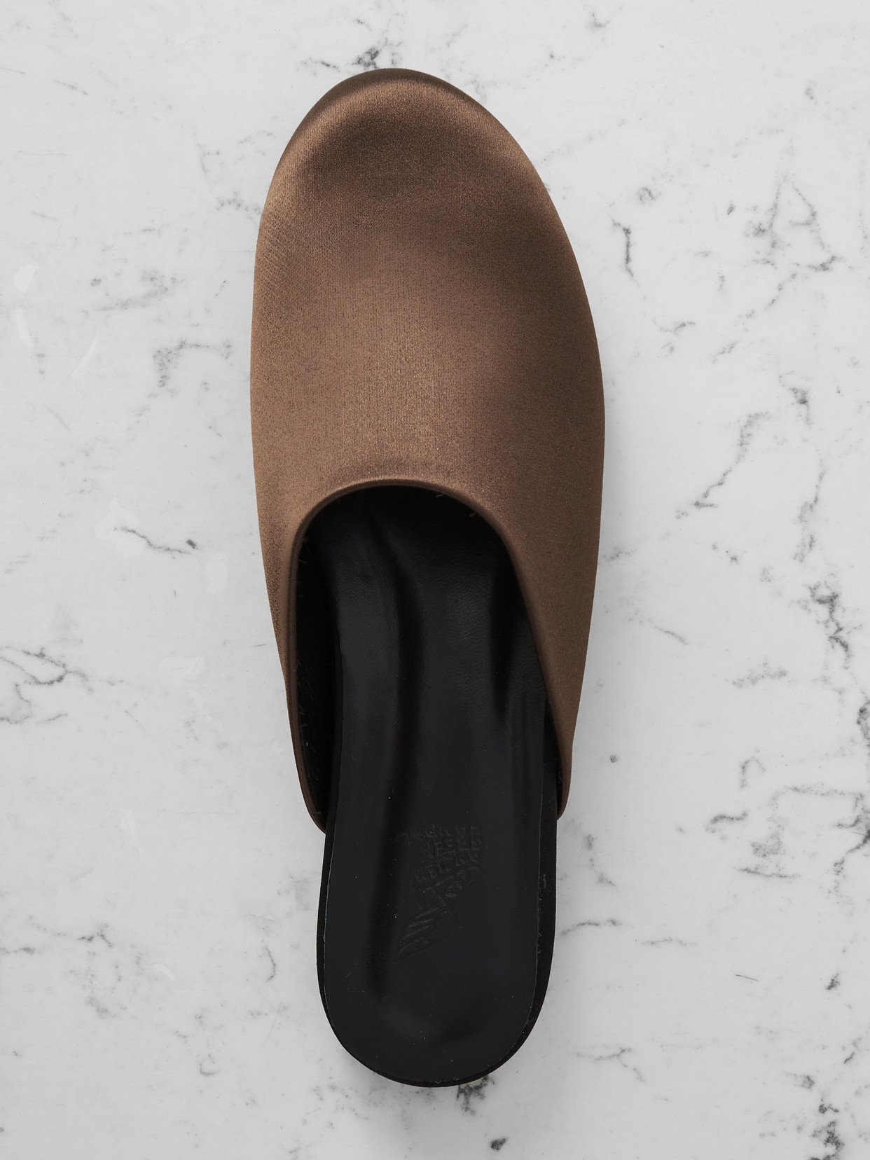 Ancient Greek Sandals The Slipper Satin Mules In Brown