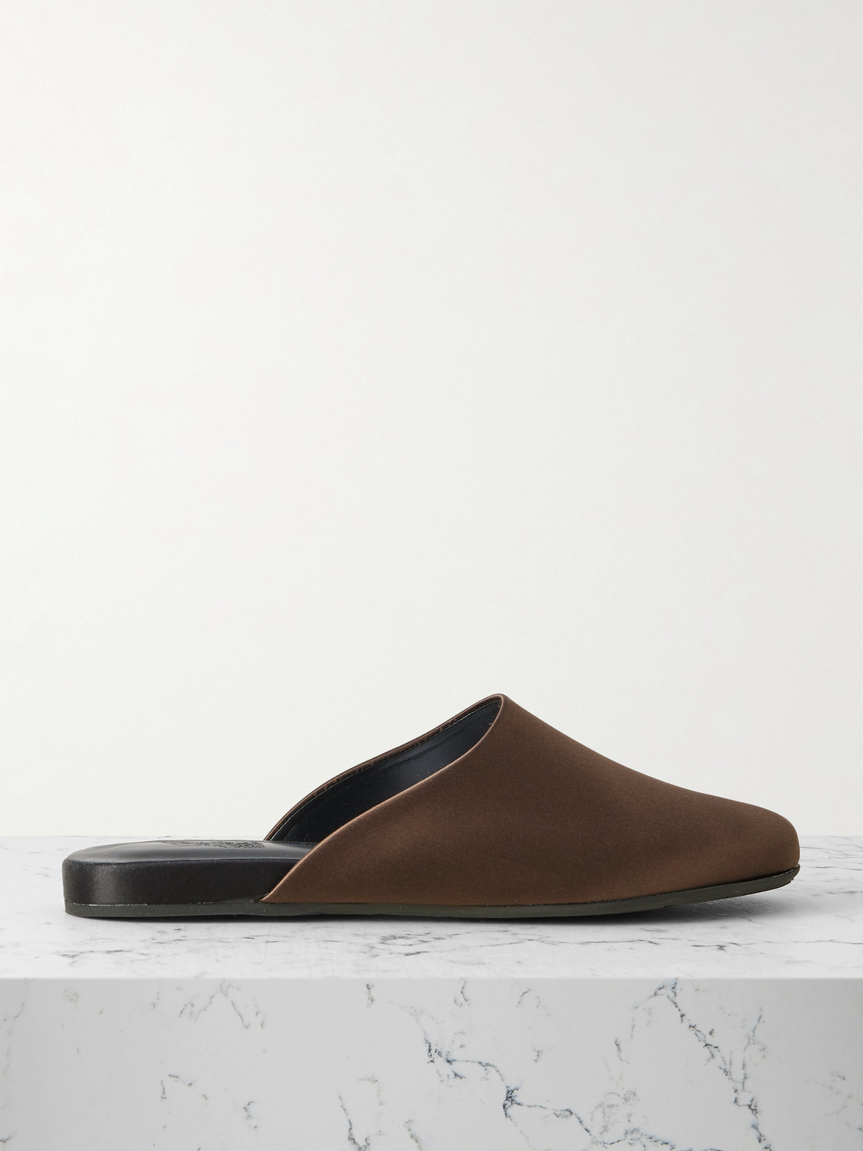 Ancient Greek Sandals The Slipper Satin Mules In Brown