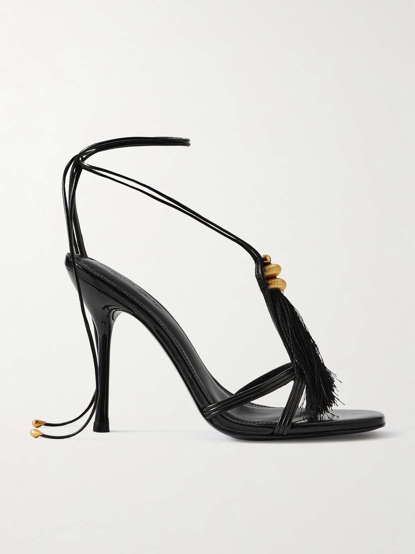 Cult Gaia Farah Embellished Leather Sandals