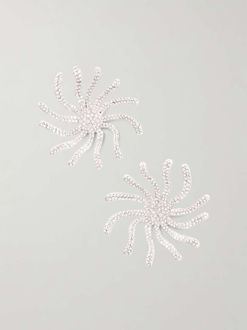 Cult Gaia Nis Silver-tone Crystal Earrings