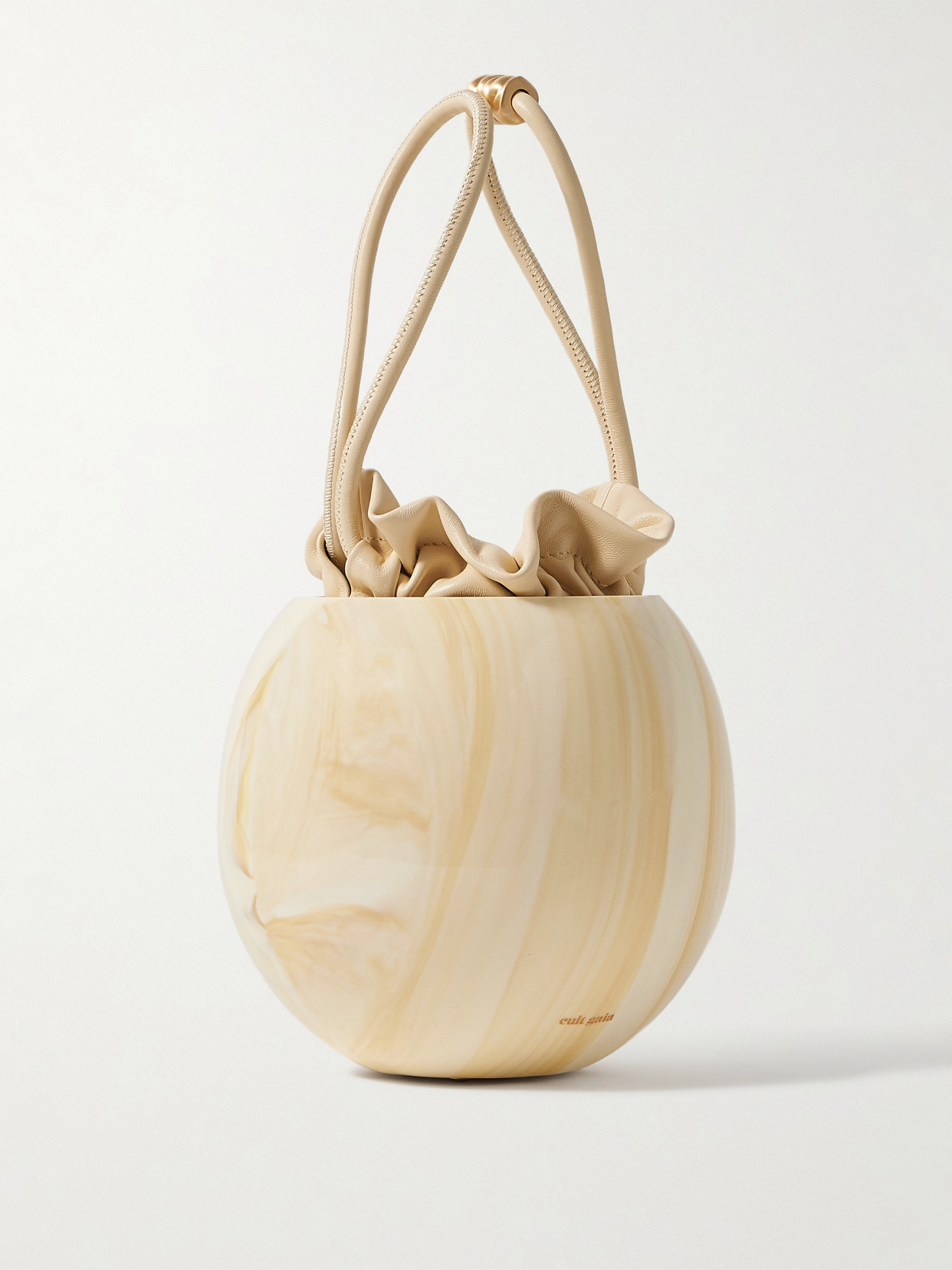 Cult Gaia Mona Leather-trimmed Acrylic Tote In Neutral