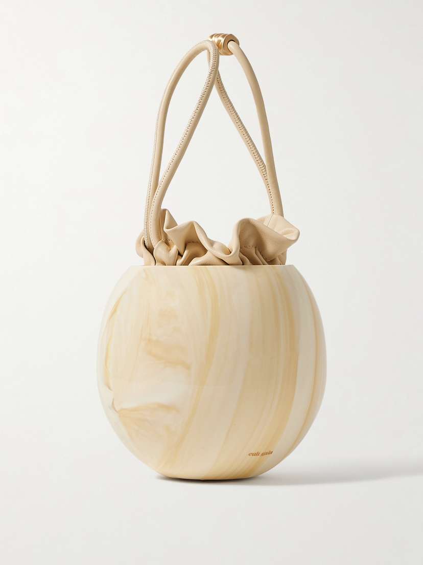 Cult Gaia Mona Leather-trimmed Acrylic Tote