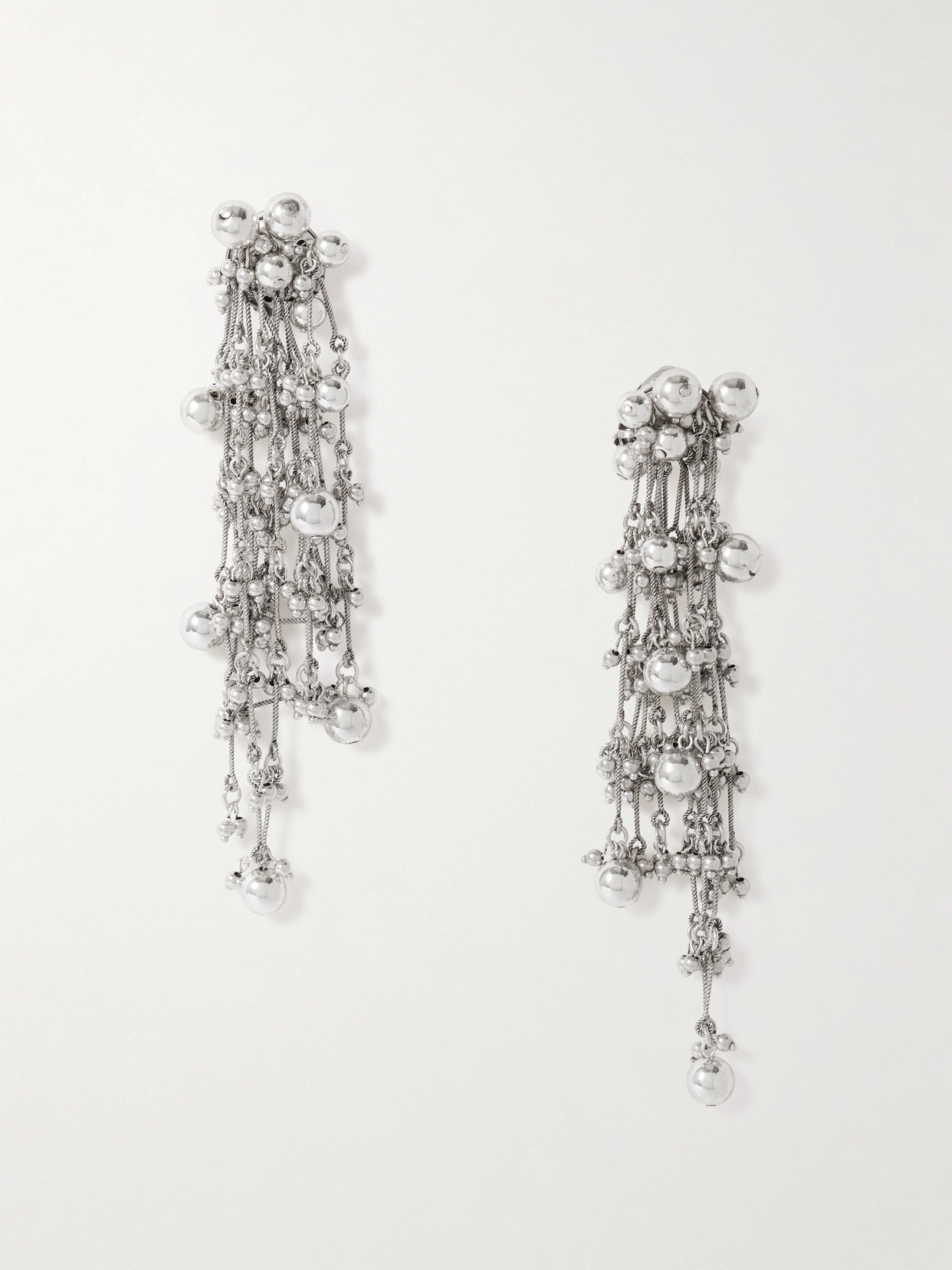 Isabel Marant Freya Silver-tone Clip Earrings In Brown