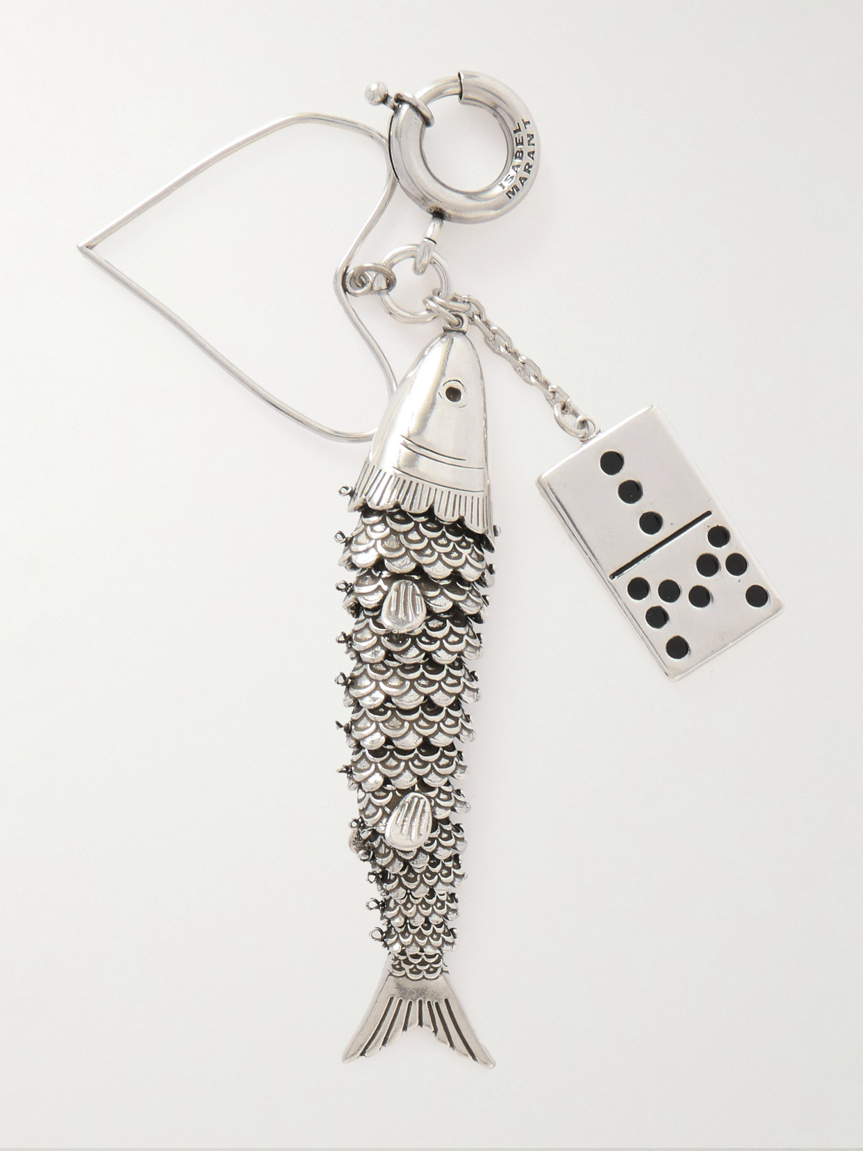 Isabel Marant Silver-tone Keyring In Metallic