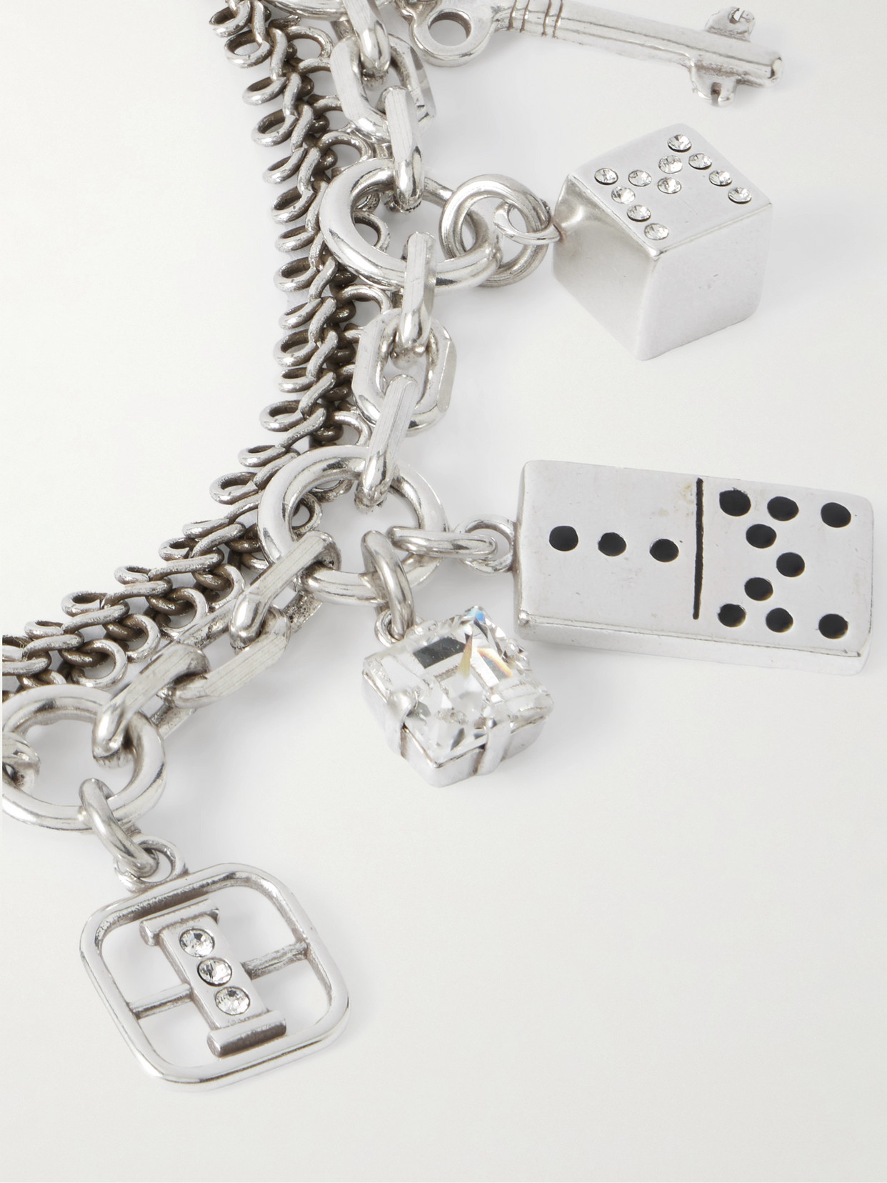 Isabel Marant Crystal-embellished Silver-tone Bracelet In Metallic