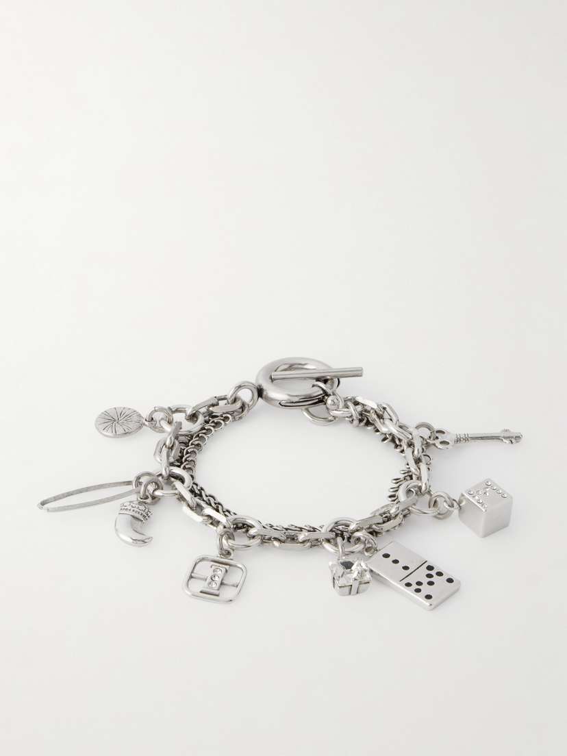 Isabel Marant Crystal-embellished Silver-tone Bracelet