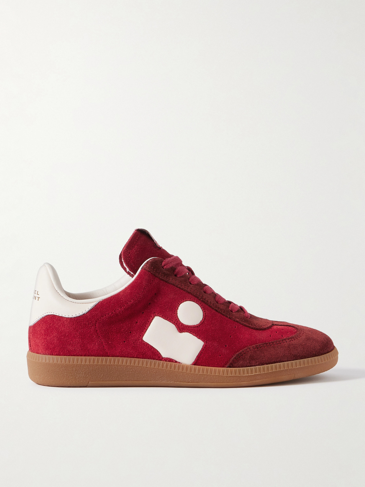 Isabel Marant Bryce Leather-trimmed Suede Sneakers In Red