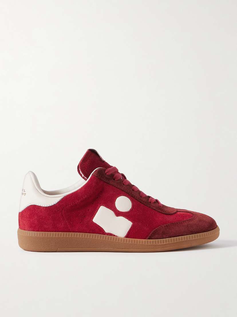 Isabel Marant Bryce Leather-trimmed Suede Sneakers