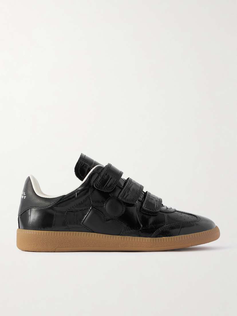 Isabel Marant Beth Croc-effect Leather Sneakers