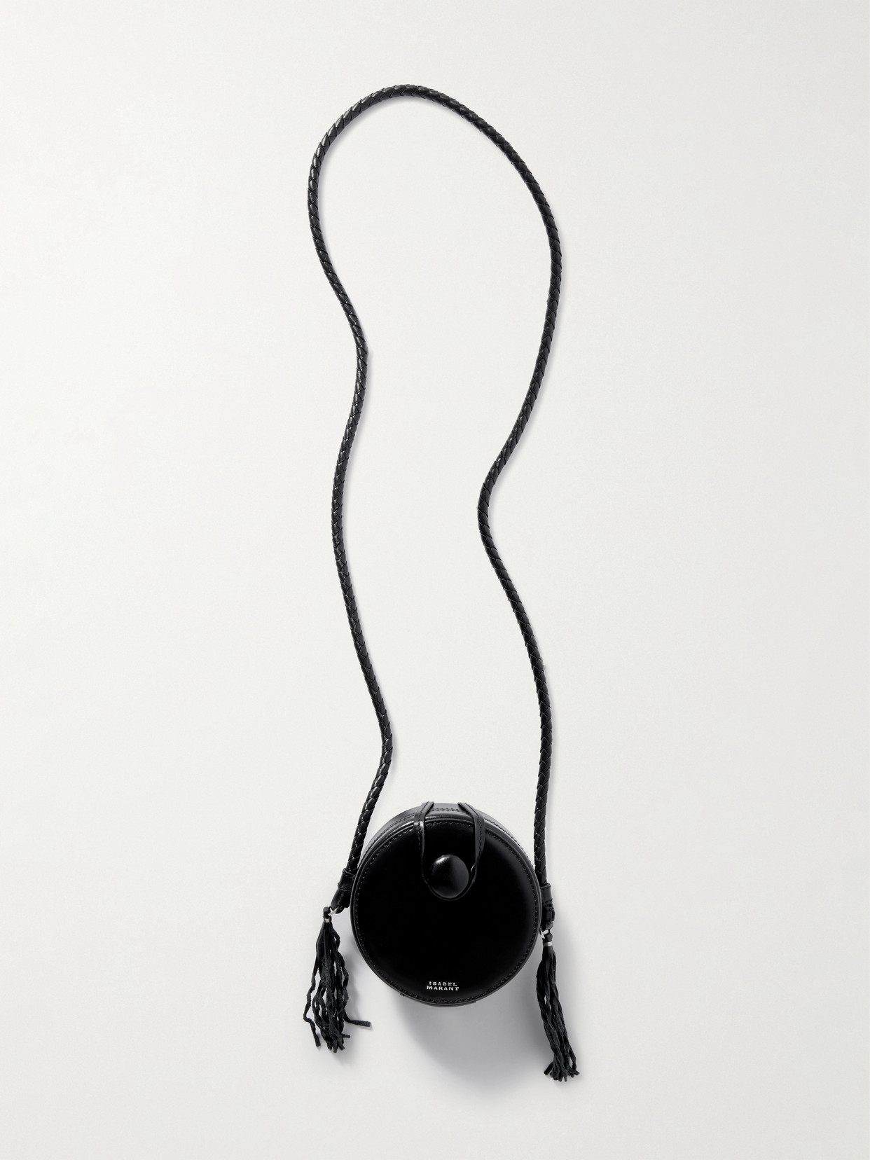 Isabel Marant Houna Tasseled Leather Shoulder Bag In Black