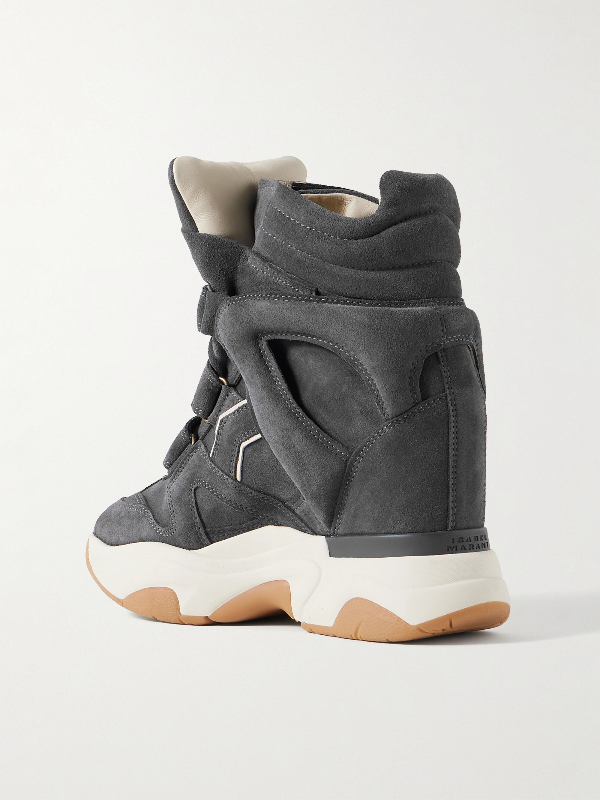Isabel Marant Balskee suede high-top wedge sneakers