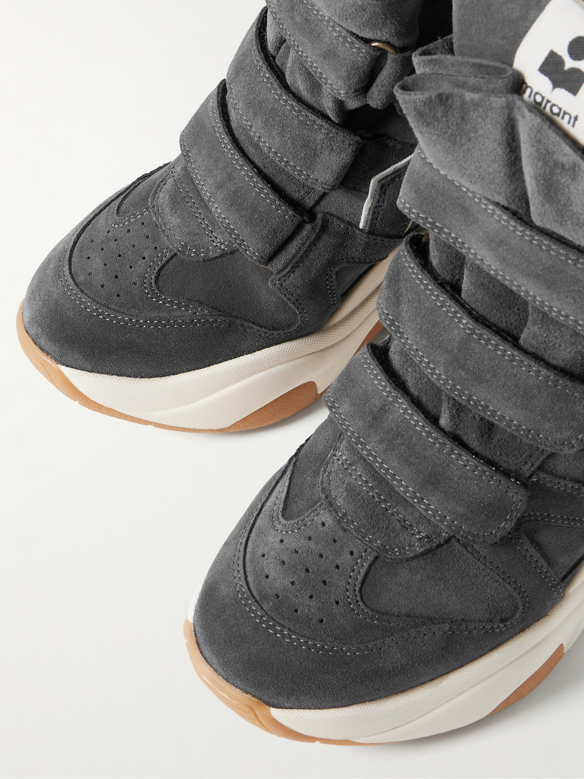Isabel Marant Balskee suede high-top wedge sneakers
