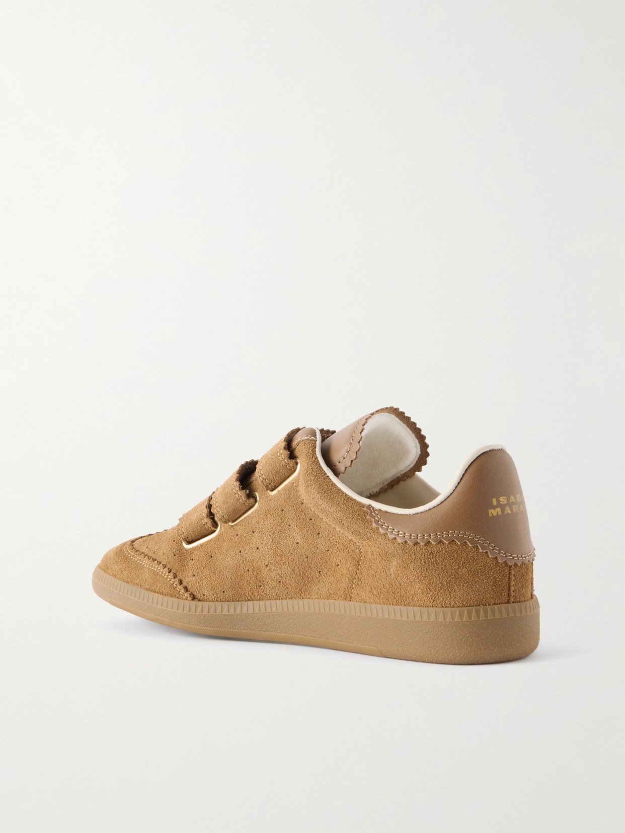 Isabel Marant Beth Leather-trimmed Suede Sneakers In Brown