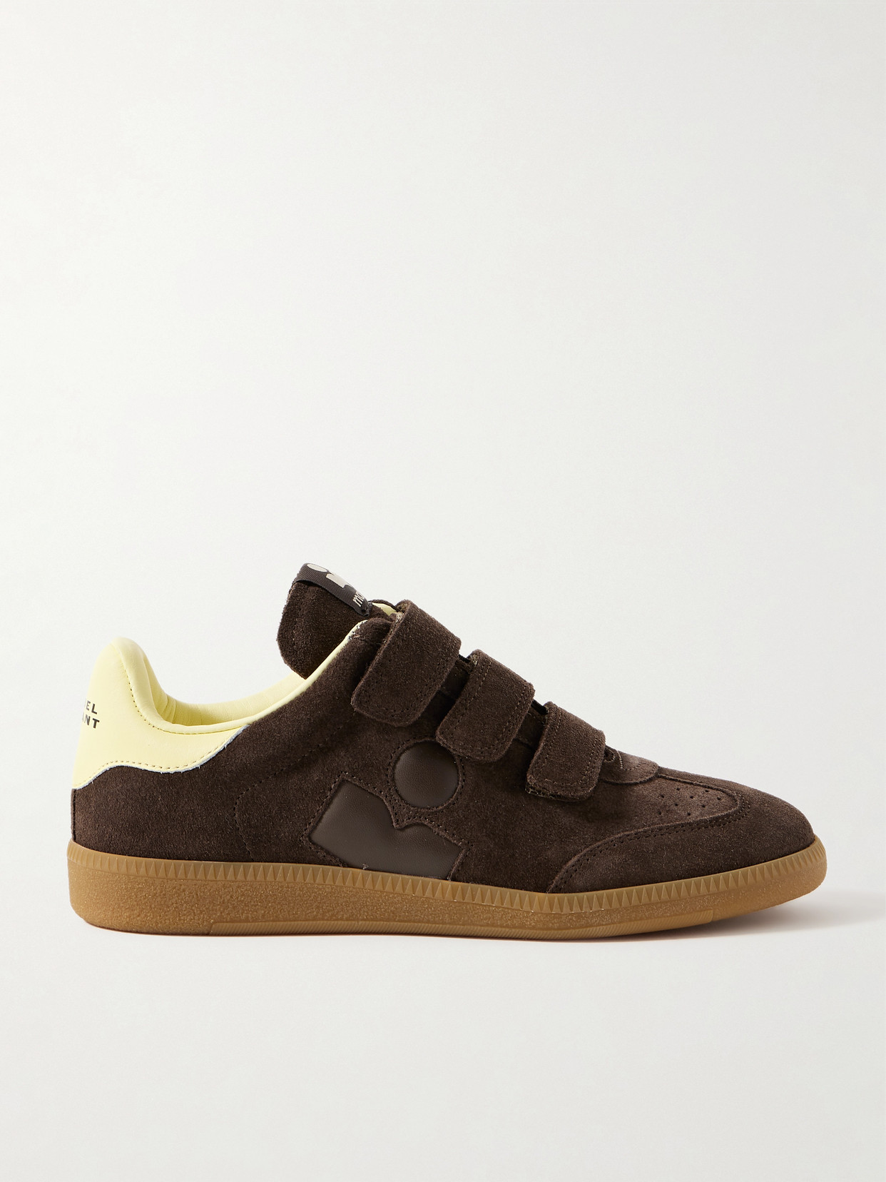 Isabel Marant Beth Leather-trimmed Suede Sneakers In Brown