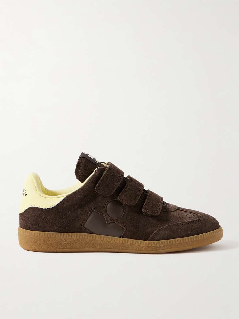 Isabel Marant Beth Leather-trimmed Suede Sneakers