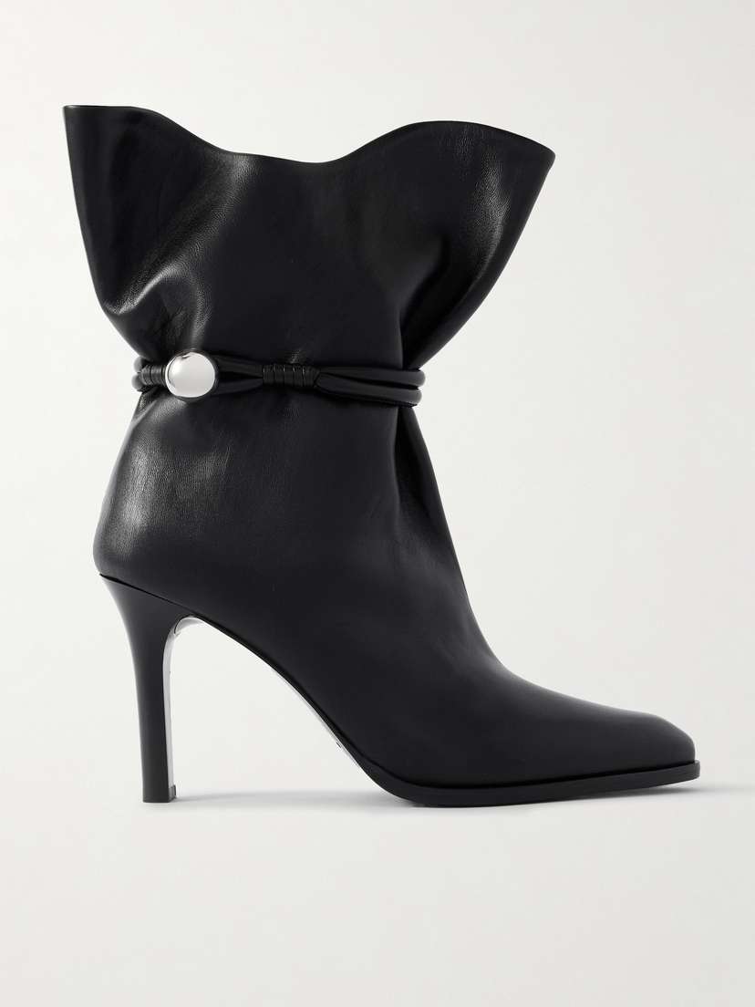 Isabel Marant Lolya Embellished Leather Ankle Boots