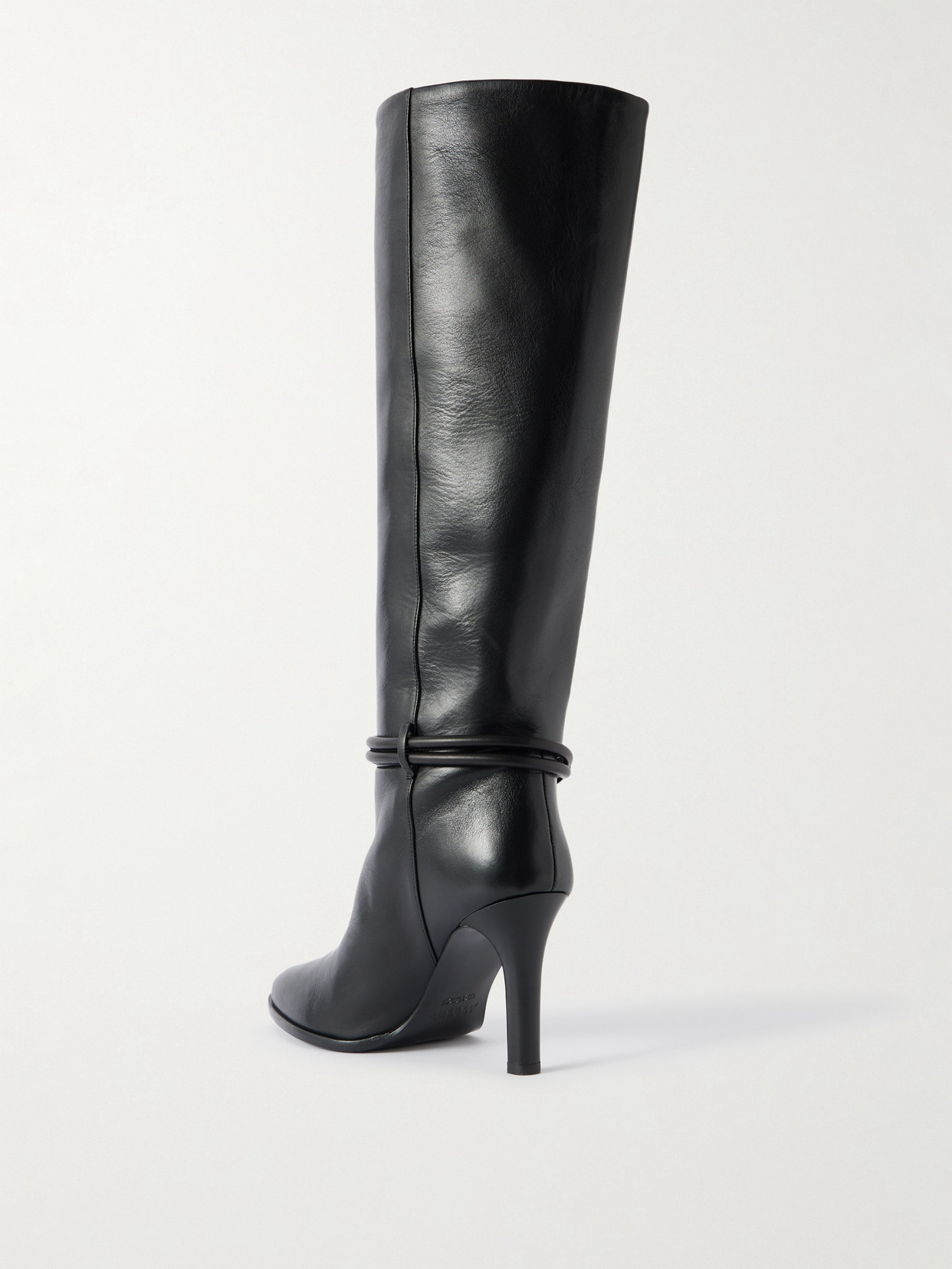 Isabel Marant Ieva Button 90 Leather Knee-high Boots In Black