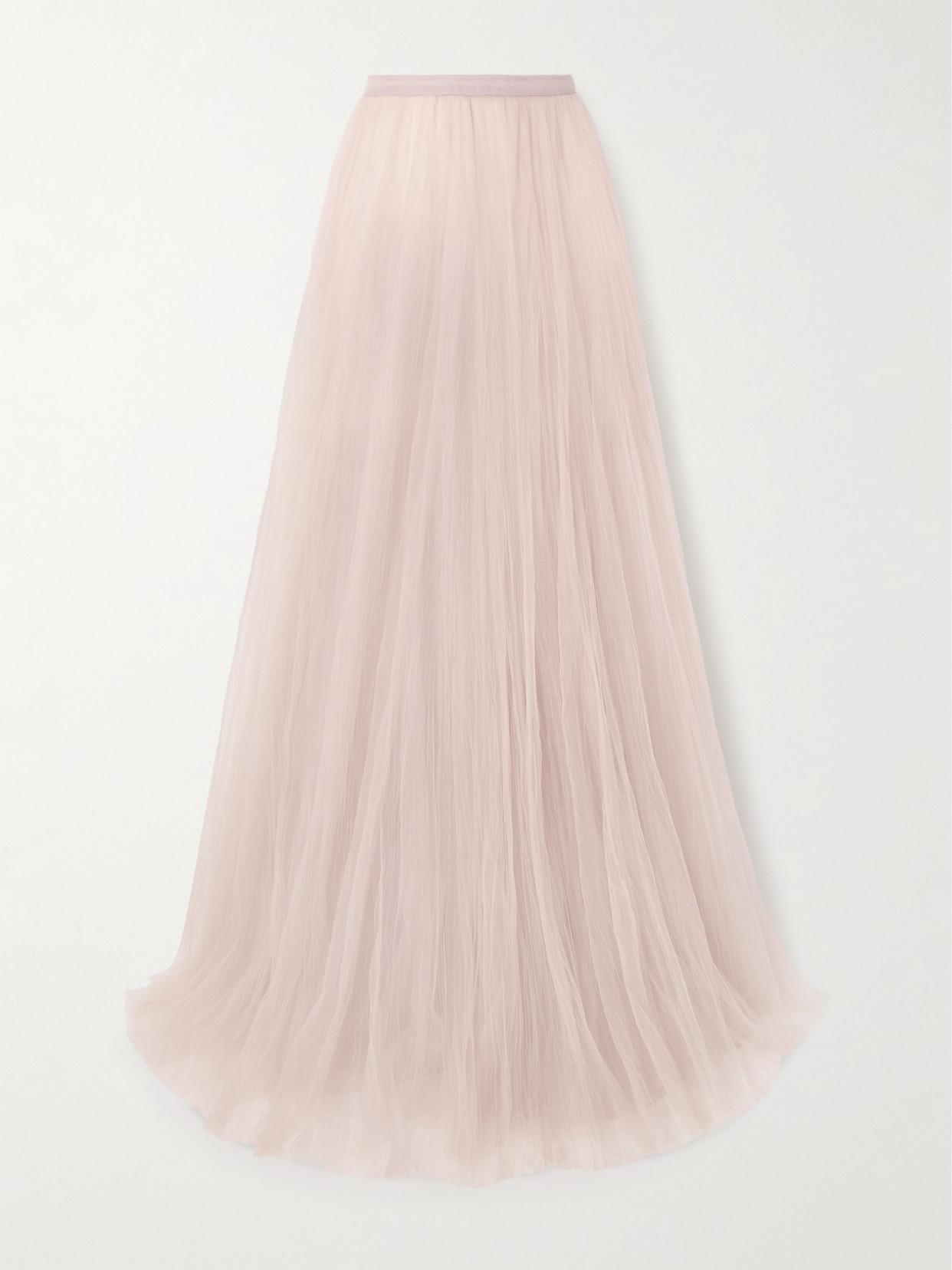 Marmar Halim Plissé-tulle Maxi Skirt In Pink