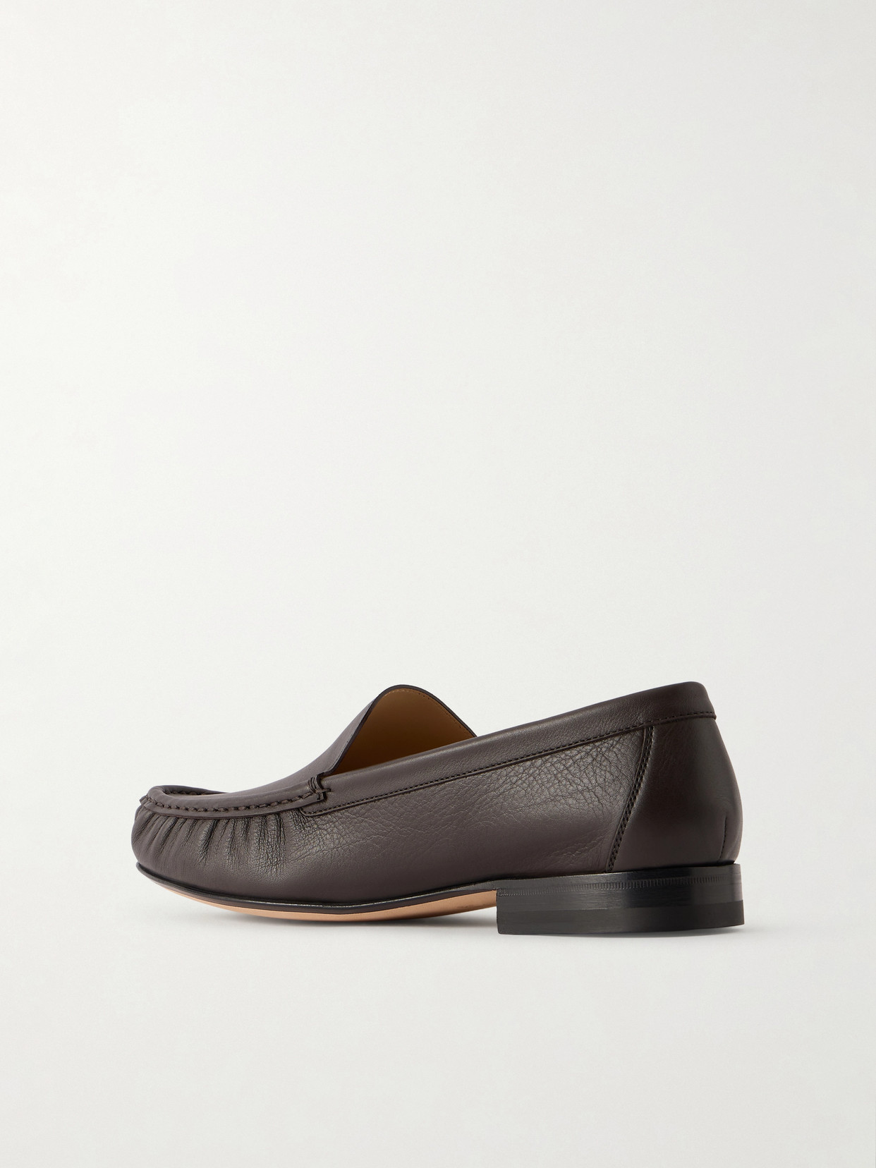 Manolo Blahnik Leonda Leather Loafers In Brown