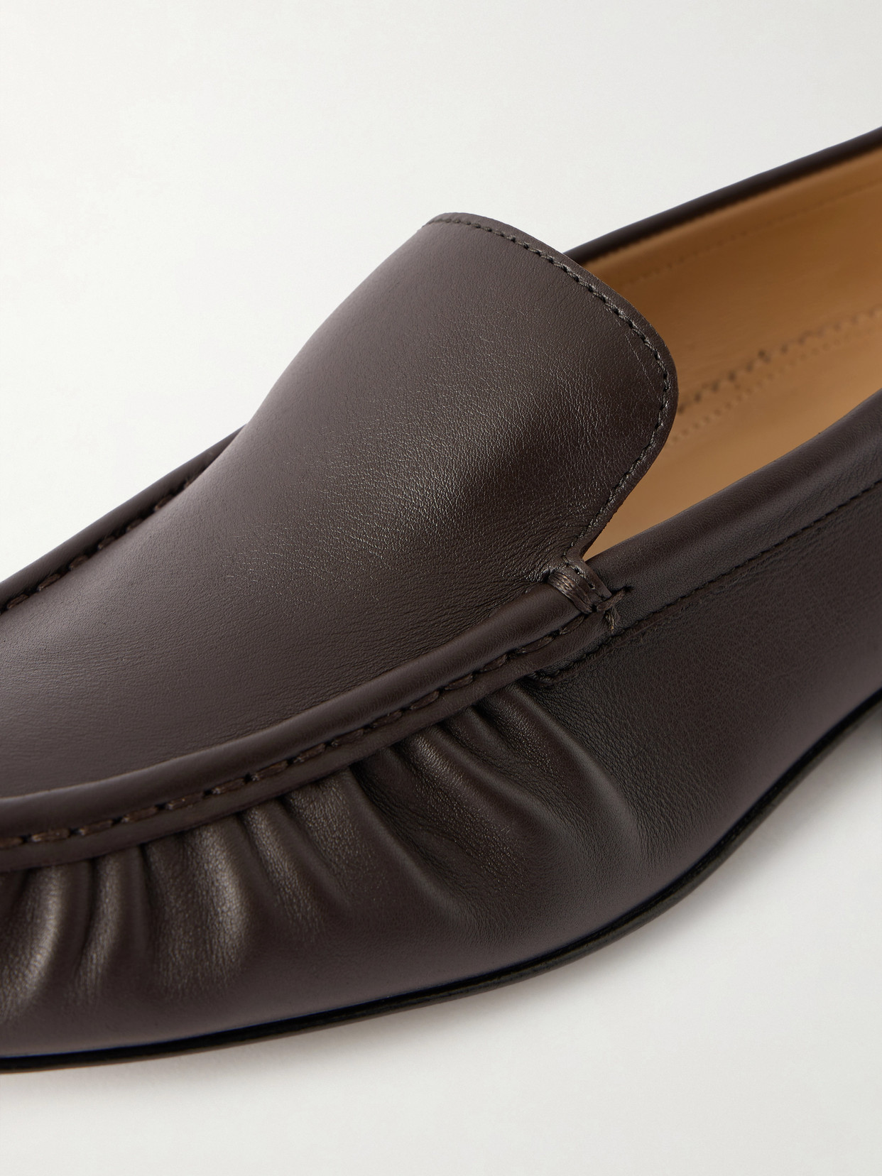Manolo Blahnik Leonda Leather Loafers In Brown