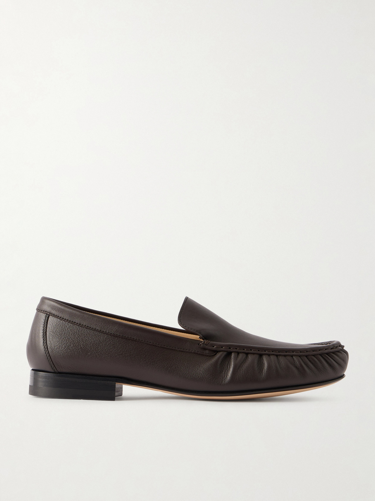 Manolo Blahnik Leonda Leather Loafers In Brown